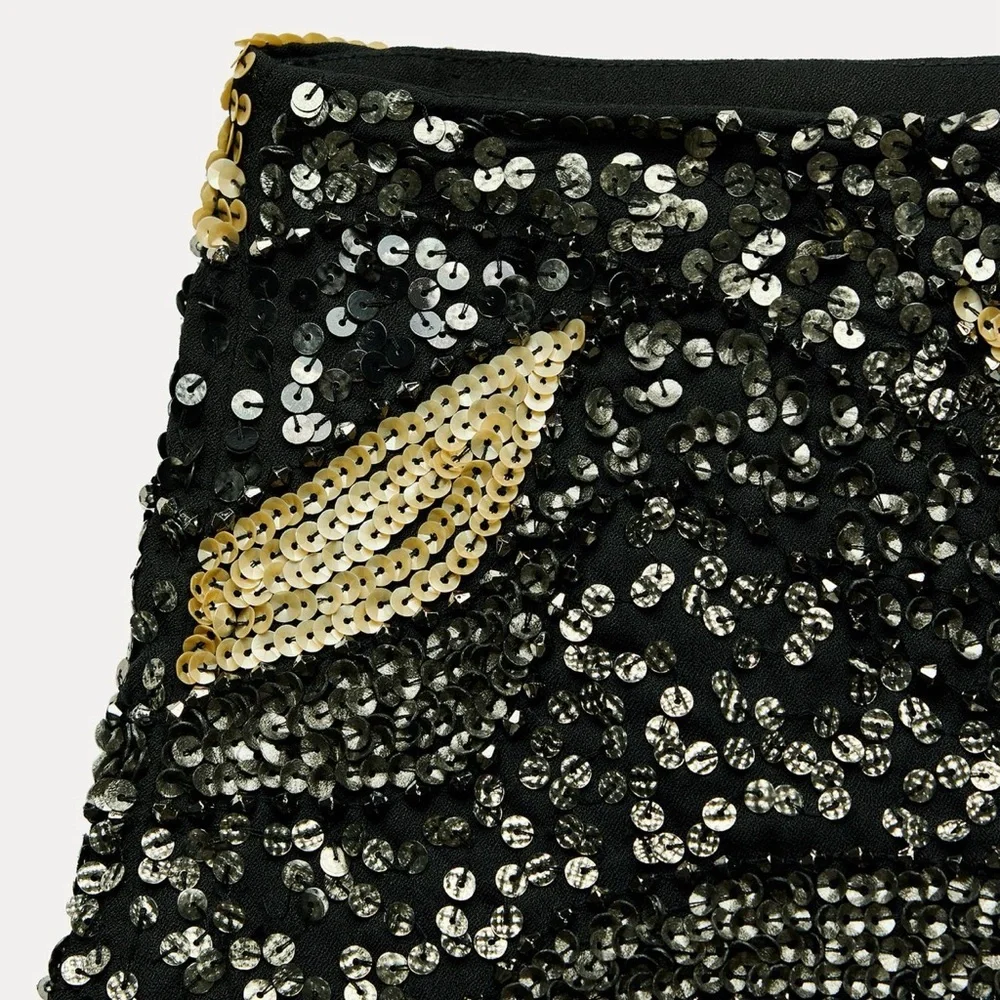 NWT ZARA SEQUIN SHORTS - Picture 13 of 16